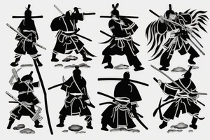 Samurai in the fog tattoo idea