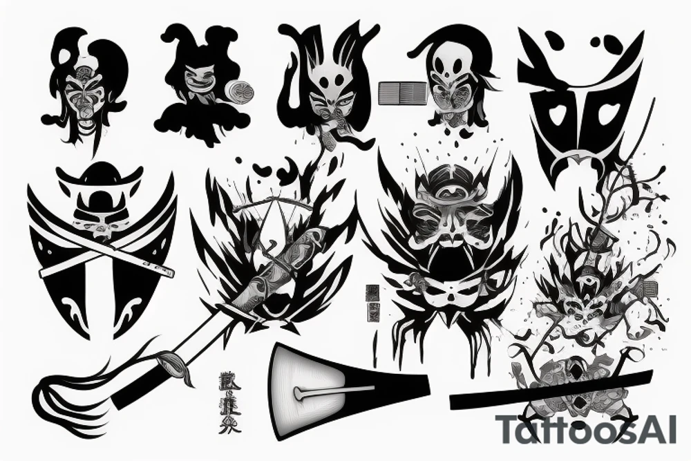 Katana fog tattoo idea
