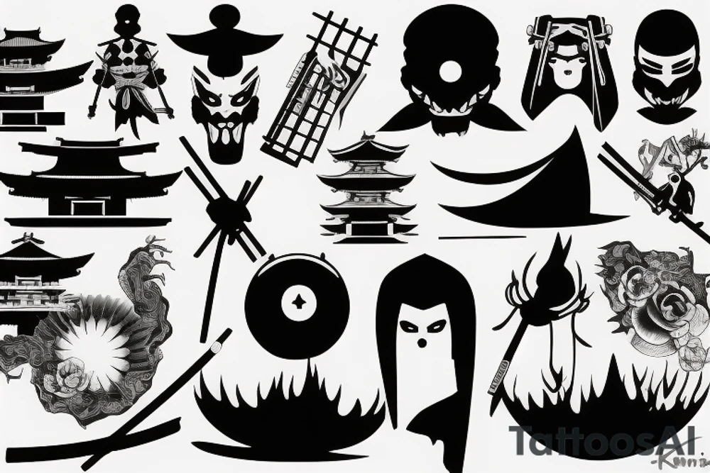 Katana fog tattoo idea