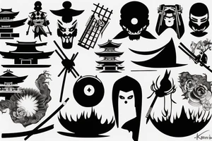 Katana fog tattoo idea
