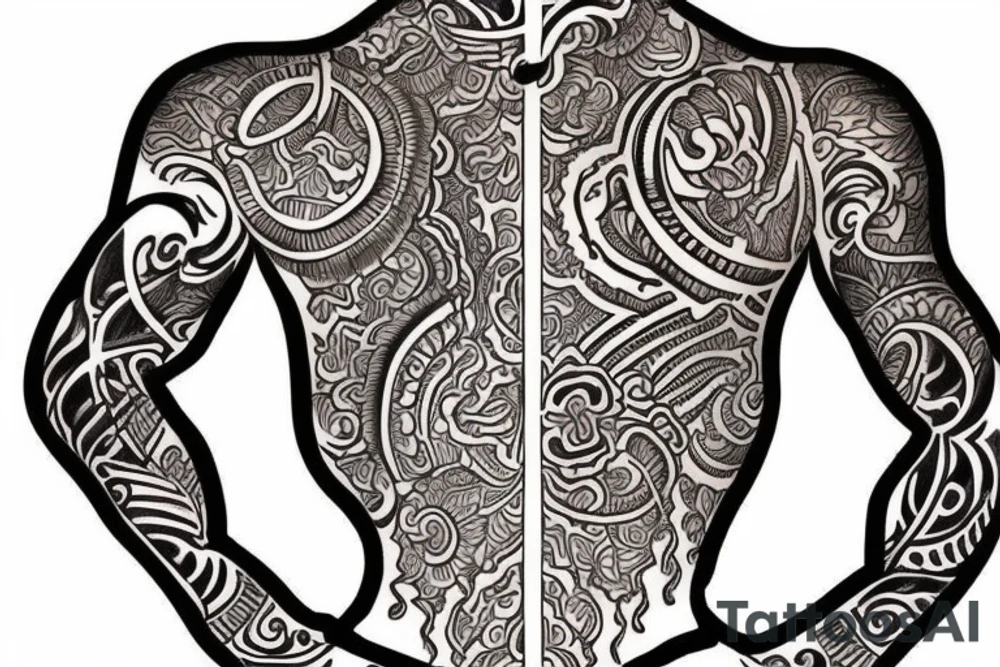 tattoo on the lower abdomen in the style of mehendi with the zodiac sign of scorpio and libra tattoo idea