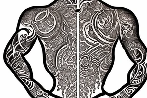 tattoo on the lower abdomen in the style of mehendi with the zodiac sign of scorpio and libra tattoo idea