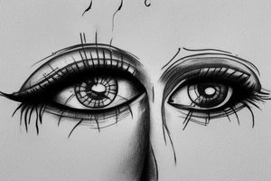 Eye in cloud tattoo idea