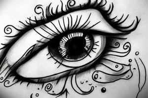 Eye in cloud tattoo idea