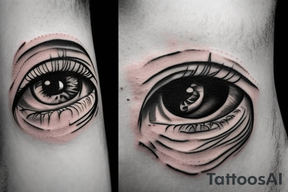 Eye in cloud tattoo idea