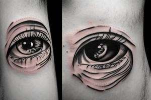 Eye in cloud tattoo idea