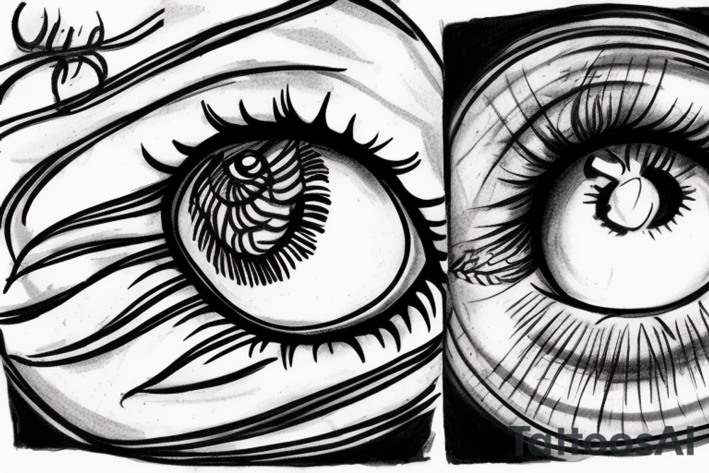 Eye in cloud tattoo idea