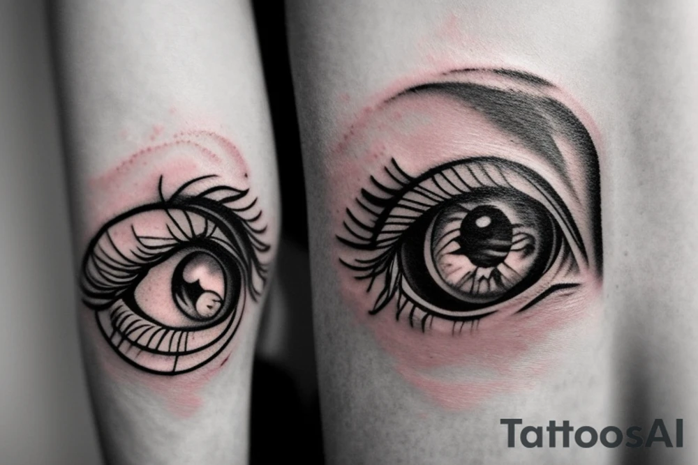 Eye in cloud tattoo idea