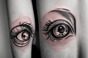 Eye in cloud tattoo idea