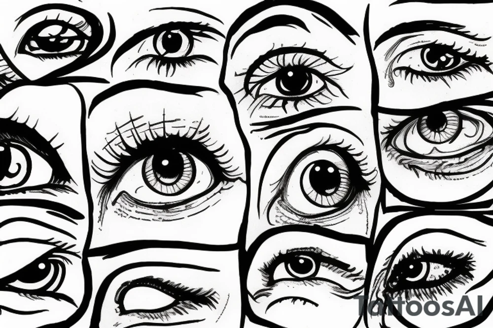 Eye in cloud tattoo idea