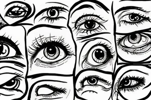 Eye in cloud tattoo idea