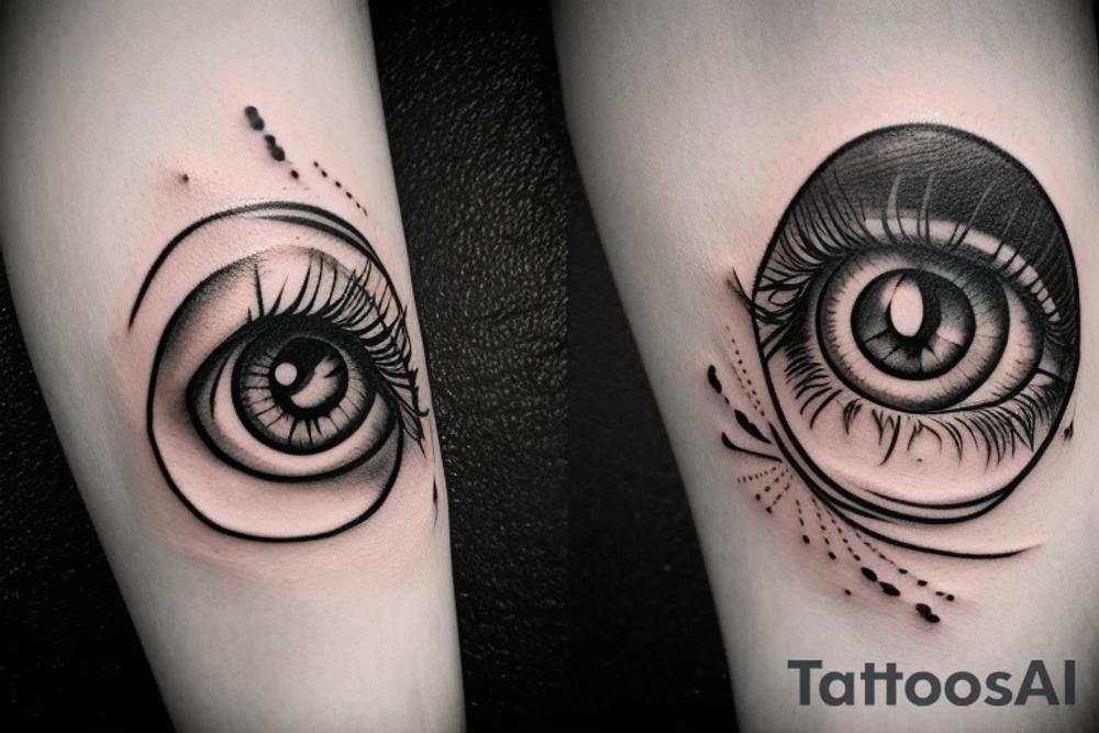 Eye in cloud tattoo idea