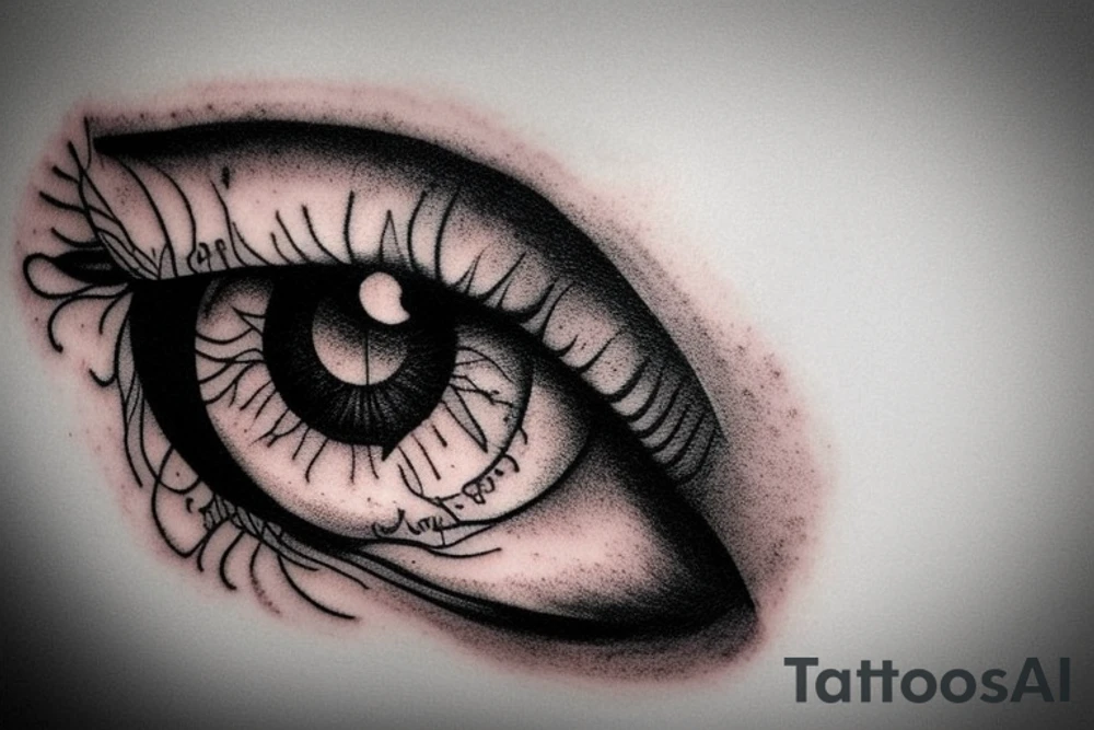 Eye in cloud tattoo idea