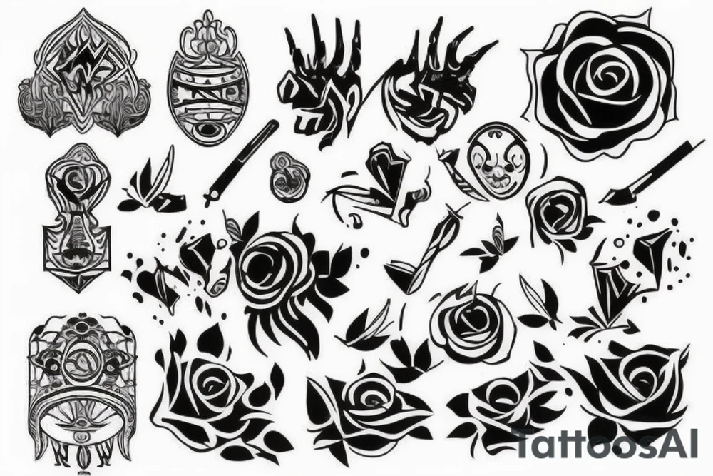 Ночь лес tattoo idea