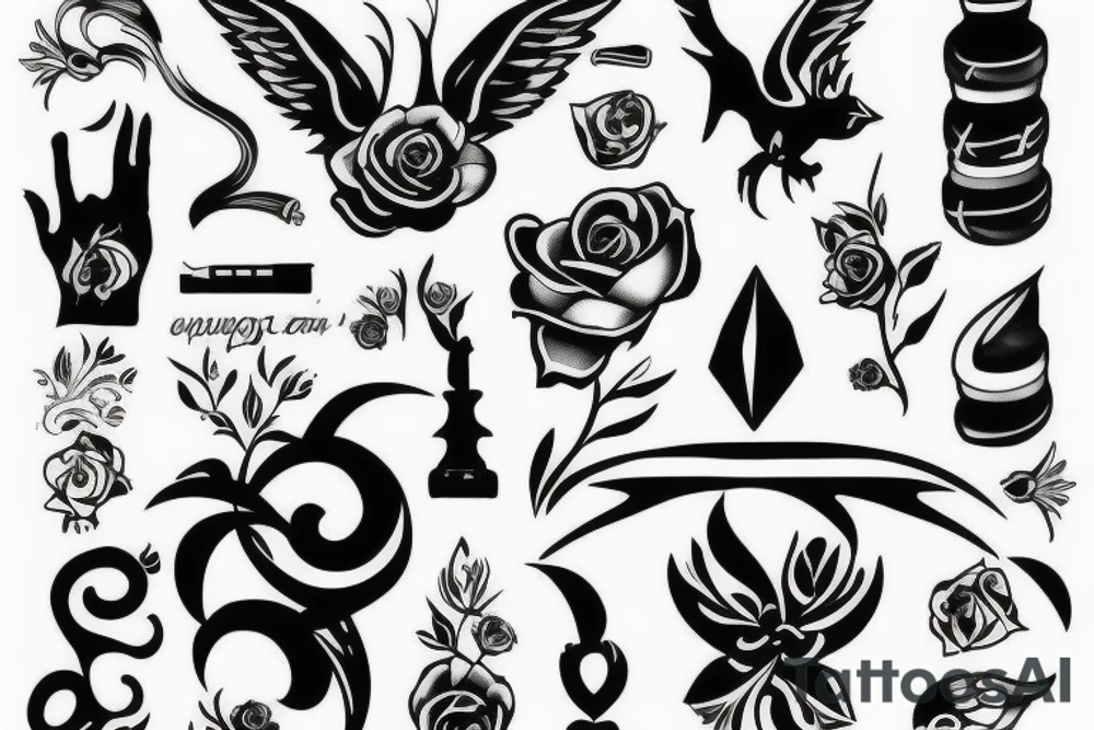 Ночь лес tattoo idea
