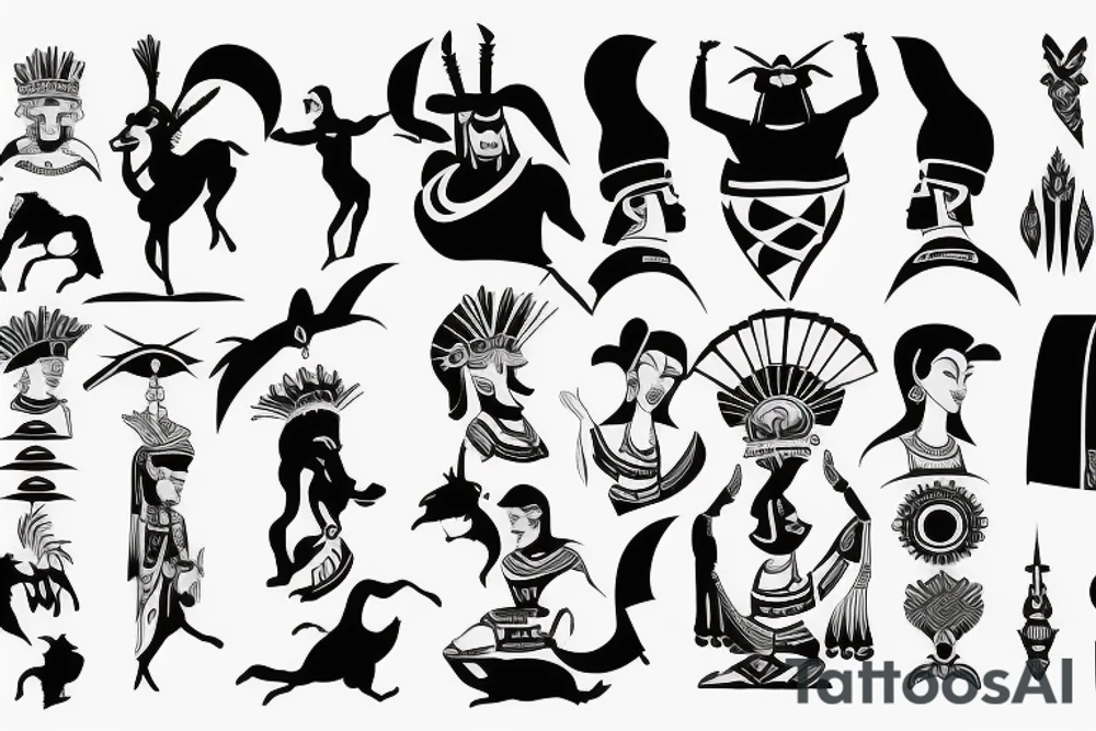 Emperor's groove Emperor Kuzco silhouette tattoo idea