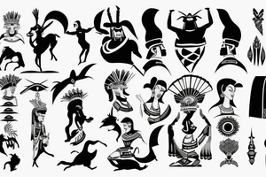 Emperor's groove Emperor Kuzco silhouette tattoo idea