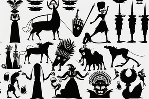 Emperor's groove Emperor Kuzco silhouette tattoo idea