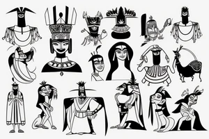 Emperor's groove Emperor Kuzco silhouette tattoo idea
