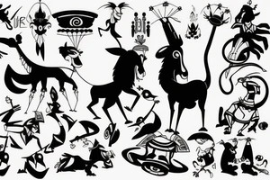 Emperor's groove Emperor Kuzco silhouette tattoo idea