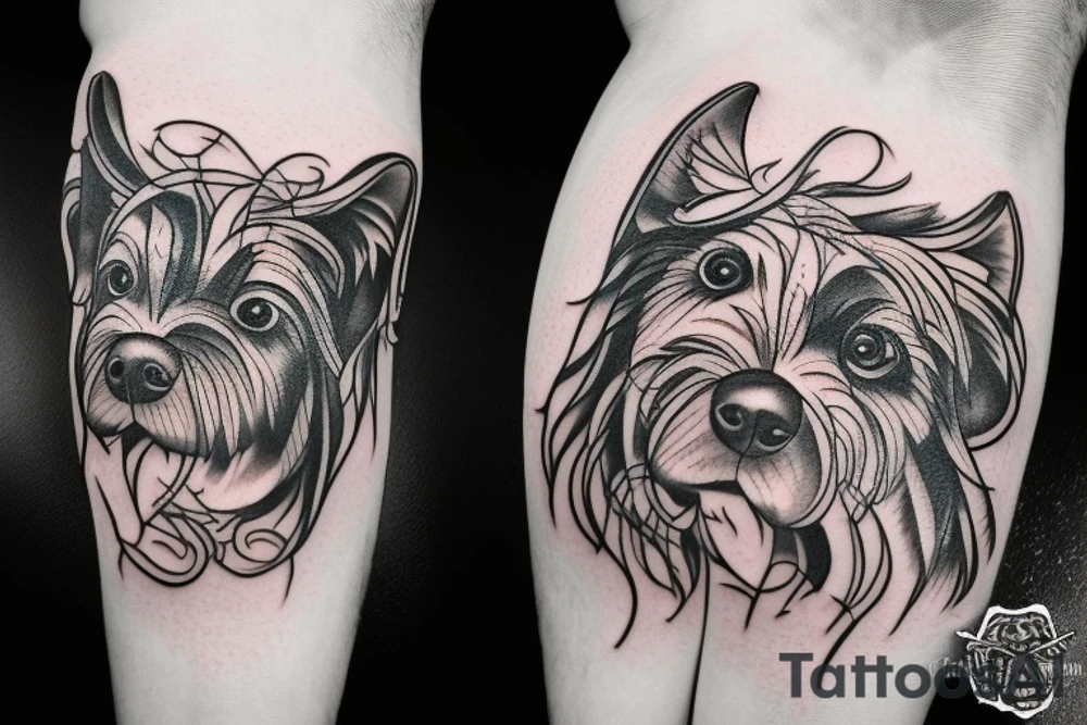 cool dog tattoo idea