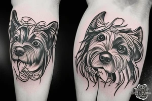 cool dog tattoo idea