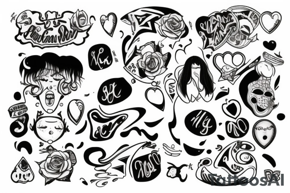 Fat teenage girl crying tattoo idea