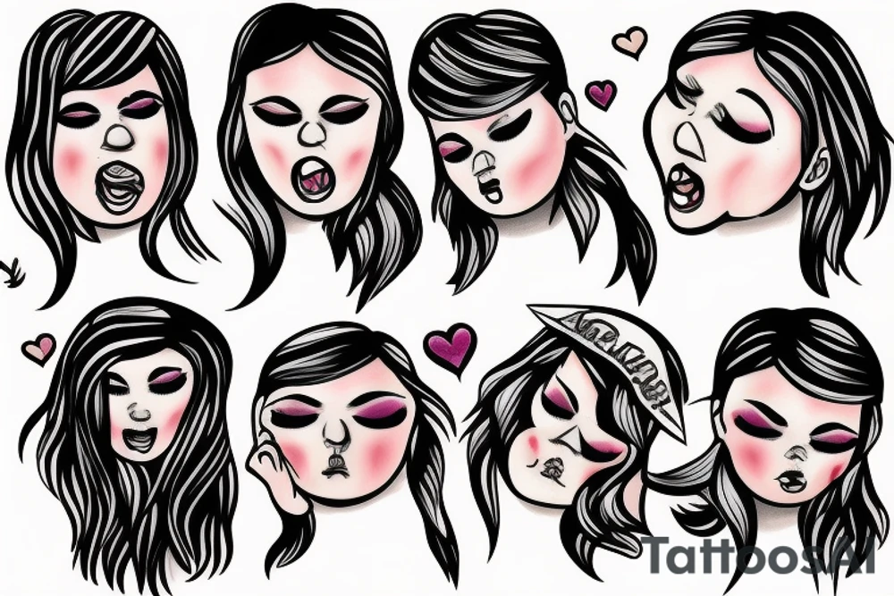 Fat teenage girl crying tattoo idea