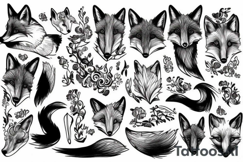 Fox in Motion tattoo idea