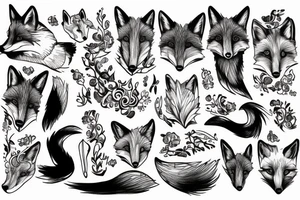 Fox in Motion tattoo idea