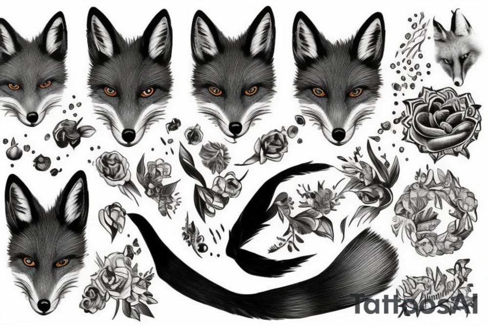 Fox in Motion tattoo idea