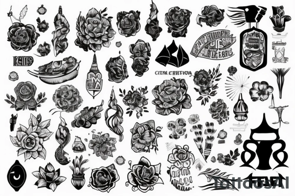 летящая сова на фоне мальтийского креста tattoo idea
