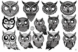 flying owl tattoo idea