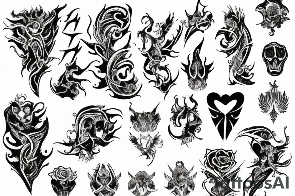 Deamon love tattoo idea