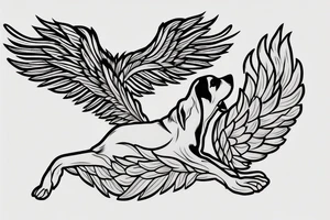 Dog with wing tattoo idea