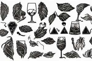 hashish and wine tattoo idea