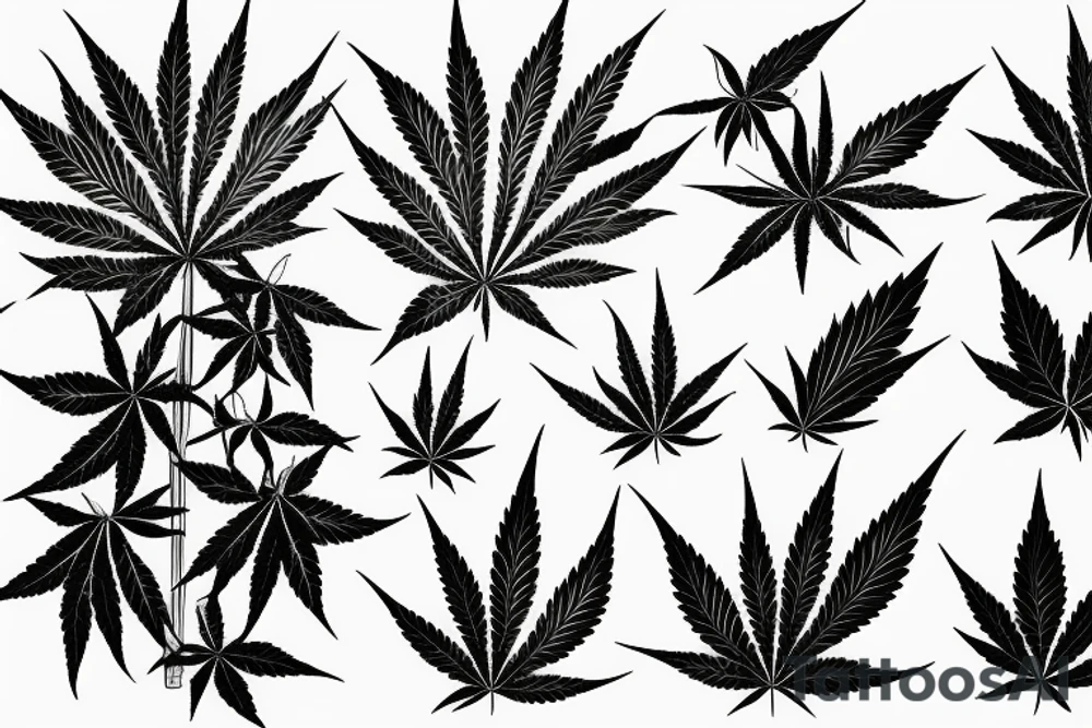 weed and wine tattoo idea
