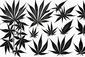 weed and wine tattoo idea