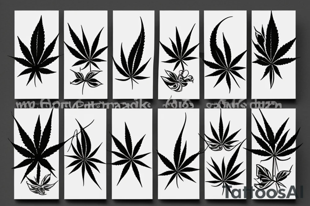 weed and wine tattoo idea