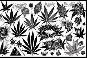 weed and wine tattoo idea