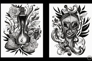 hashish and wine tattoo idea
