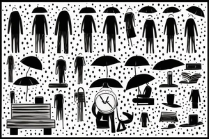 Lonely man under single light at night in the rain tattoo idea