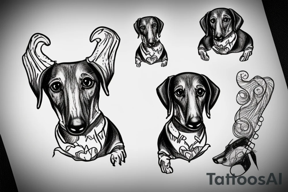 dachshund tattoo idea