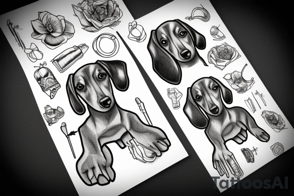 dachshund tattoo idea