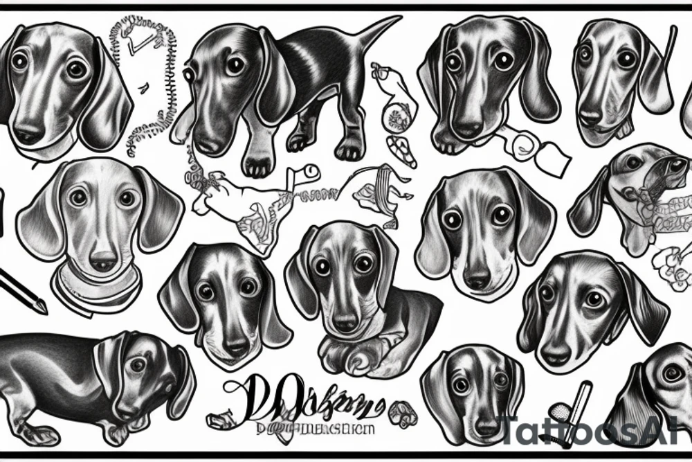 dachshund tattoo idea