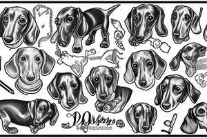 dachshund tattoo idea