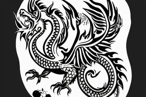 spiritual dragon stamp tattoo idea