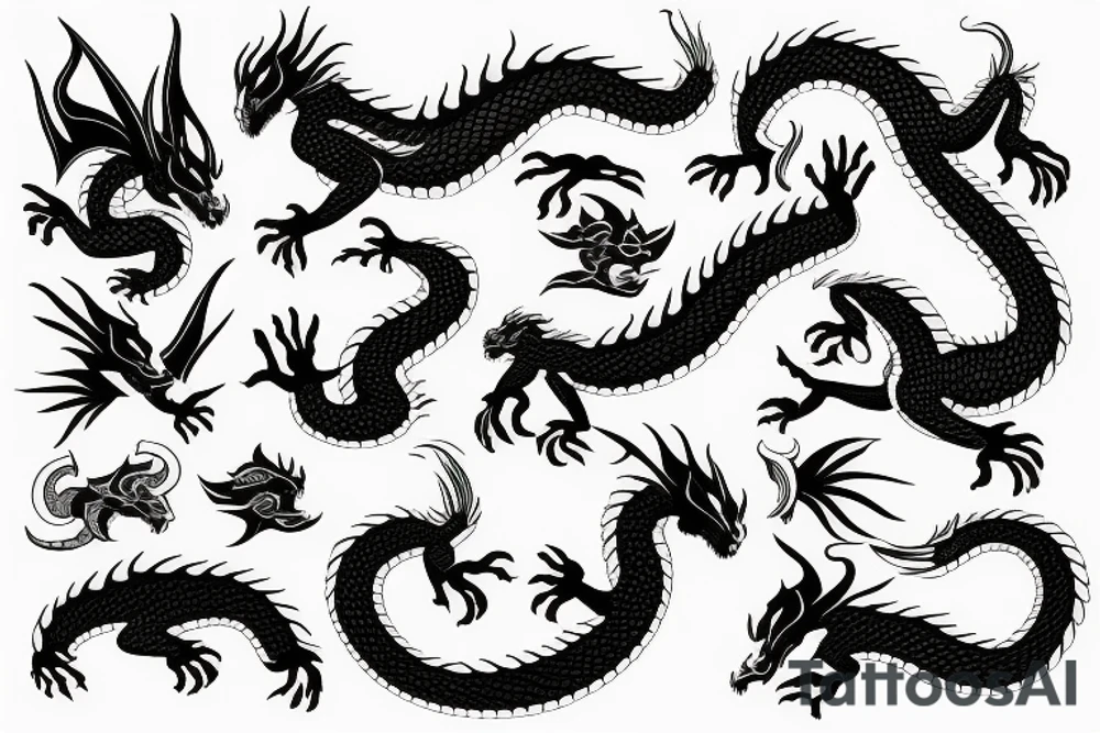 dragon stamp tattoo idea
