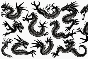 dragon stamp tattoo idea