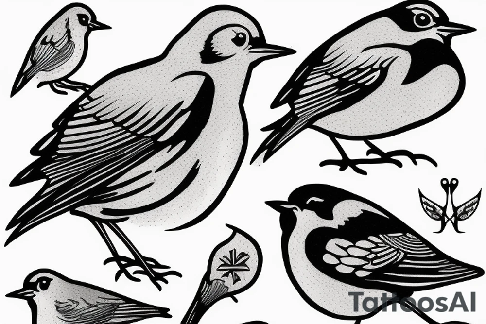 European robin tattoo idea